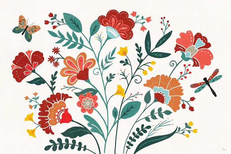 Floral Style I by Veronique Charron. SKU 82038i. Archival Giclee Fine art print for wall decor.
