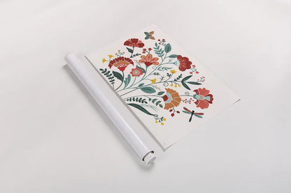 Floral Style I by Veronique Charron. shown as a rolled paper print. Available as archival giclee rolled canvas, fine art paper, or poster print. SKU 82038i.