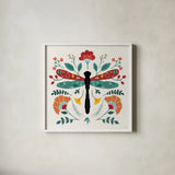 Floral Style IV by Veronique Charron. Shown in a crisp white glass frame for a clean and minimalist style. Available as an archival giclee rolled canvas, fine art paper, or poster print. SKU 82041a.