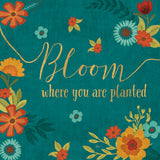Flourish I Teal by Veronique Charron. SKU 33565a. Archival Giclee Fine art print for wall decor.
