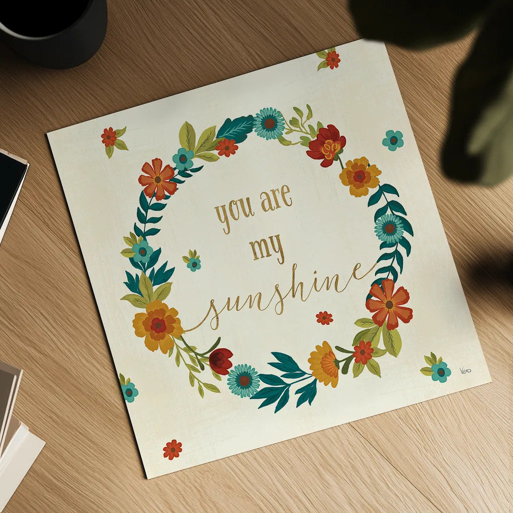 Flourish III by Veronique Charron. Shown as a detailed flat fine art print, highlighting archival giclee quality. Available as an archival giclee rolled canvas, fine art paper, or poster print. SKU 33561a.