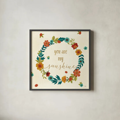 Flourish III by Veronique Charron. Shown in a sleek black glass frame for a contemporary gallery look. Available as an archival giclee rolled canvas, fine art paper, or poster print. SKU 33561a.