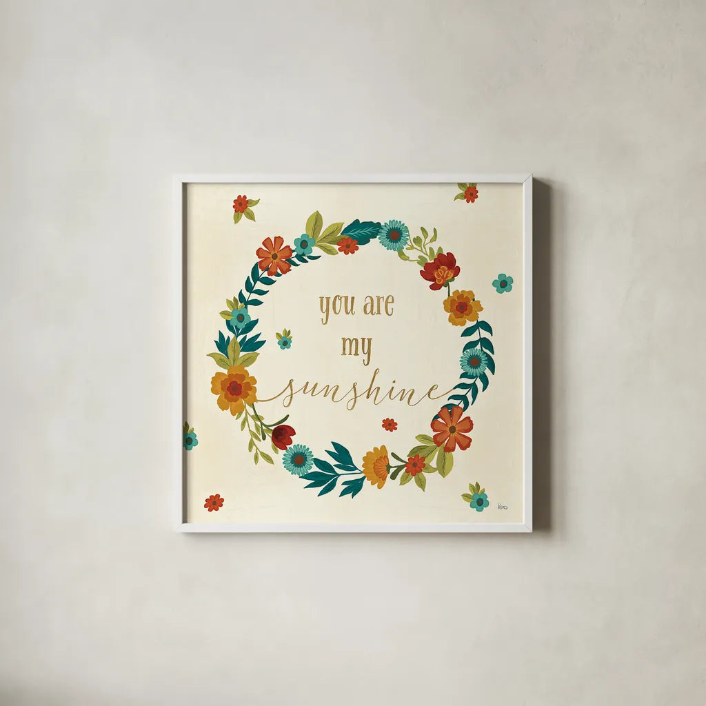 Flourish III by Veronique Charron. Shown in a crisp white glass frame for a clean and minimalist style. Available as an archival giclee rolled canvas, fine art paper, or poster print. SKU 33561a.