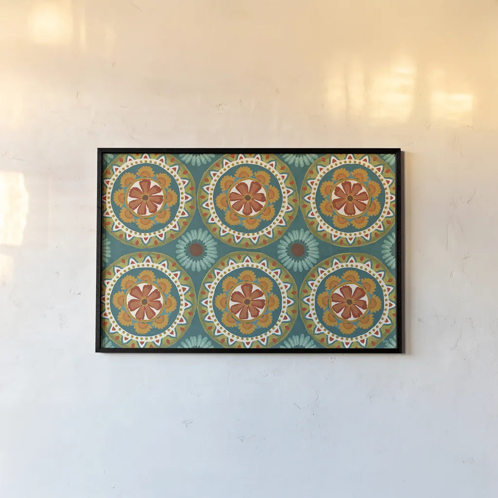 Flourish V by Veronique Charron. shown as a paper print in a black flame. Available as a archival giclee rolled canvas, fine art paper, or poster print. SKU 33563i.