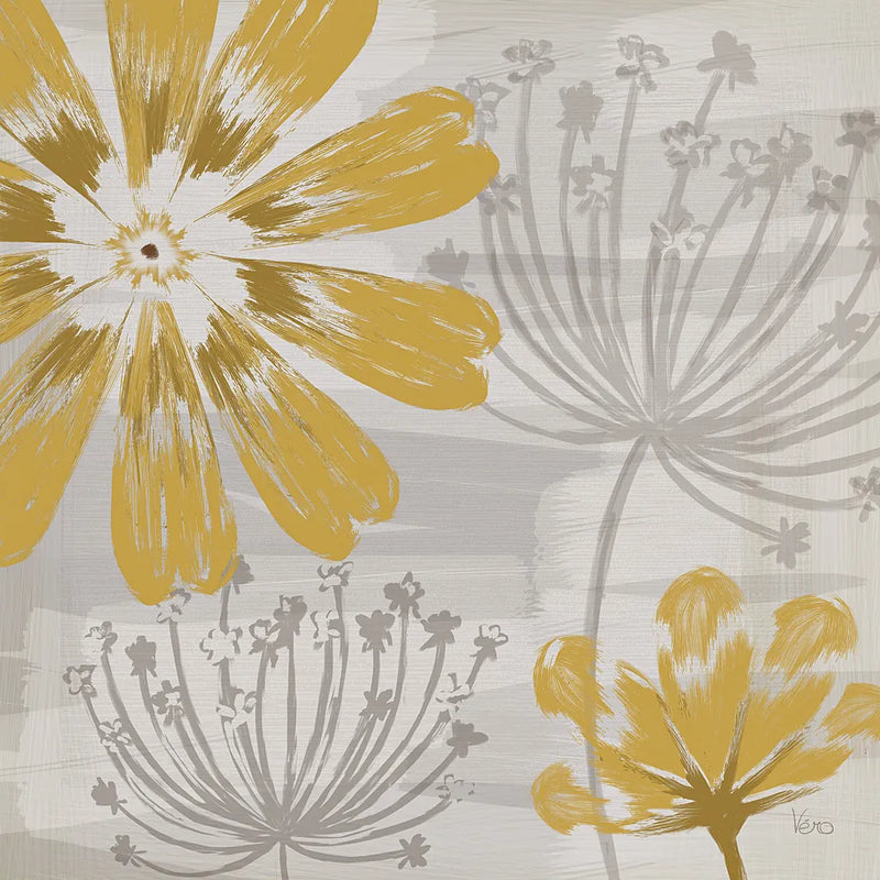 Flowers in the Wind I by Veronique Charron. SKU 14053a. Archival Giclee Fine art print for wall decor.