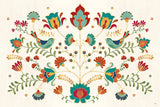 Folk Floral I by Veronique Charron. SKU 47019i. Archival Giclee Fine art print for wall decor.