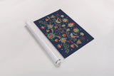 Folk Floral I Dark by Veronique Charron. shown as a rolled paper print. Available as archival giclee rolled canvas, fine art paper, or poster print. SKU 47027i.