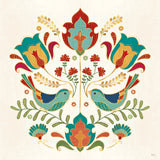 Folk Floral III by Veronique Charron. SKU 47021a. Archival Giclee Fine art print for wall decor.