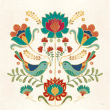 Folk Floral III v2 by Veronique Charron. SKU 55293a. Archival Giclee Fine art print for wall decor.