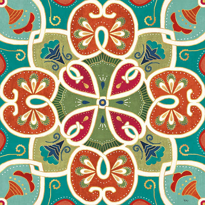 Folk Floral VI by Veronique Charron. SKU 47024a. Archival Giclee Fine art print for wall decor.