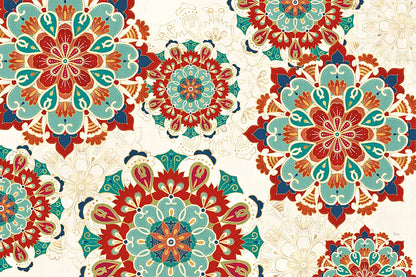 Folk Floral VIII by Veronique Charron. SKU 47026i. Archival Giclee Fine art print for wall decor.