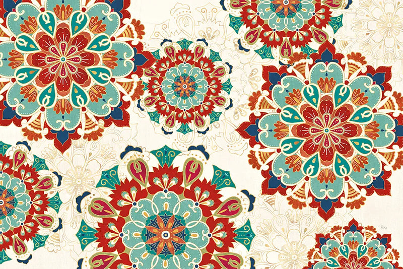 Folk Floral VIII by Veronique Charron. SKU 47026i. Archival Giclee Fine art print for wall decor.