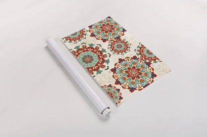 Folk Floral VIII by Veronique Charron. shown as a rolled paper print. Available as archival giclee rolled canvas, fine art paper, or poster print. SKU 47026i.