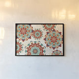 Folk Floral VIII by Veronique Charron. shown as a paper print in a black flame. Available as a archival giclee rolled canvas, fine art paper, or poster print. SKU 47026i.