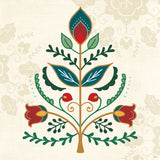 Folk Holiday II by Veronique Charron. SKU 97723a. Archival Giclee Fine art print for wall decor.