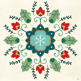 Folk Holiday IV by Veronique Charron. SKU 97725a. Archival Giclee Fine art print for wall decor.