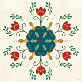 Folk Holiday V by Veronique Charron. SKU 97726a. Archival Giclee Fine art print for wall decor.
