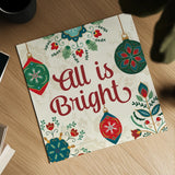 Folk Holiday VII by Veronique Charron. Shown as a detailed flat fine art print, highlighting archival giclee quality. Available as an archival giclee rolled canvas, fine art paper, or poster print. SKU 97728a.