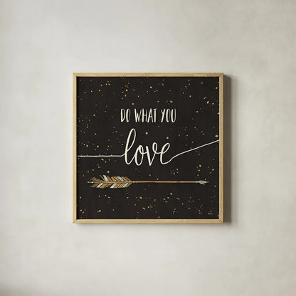 Follow your Dreams I by Veronique Charron. Shown in a natural wood glass frame for a timeless modern aesthetic. Available as an archival giclee rolled canvas, fine art paper, or poster print. SKU 29874a.