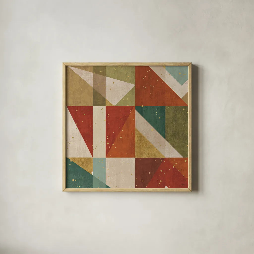 Framework V Spice by Veronique Charron. Shown in a natural wood glass frame for a timeless modern aesthetic. Available as an archival giclee rolled canvas, fine art paper, or poster print. SKU 28821a.