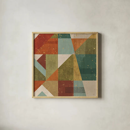 Framework VI Spice by Veronique Charron. Shown in a natural wood glass frame for a timeless modern aesthetic. Available as an archival giclee rolled canvas, fine art paper, or poster print. SKU 28822a.