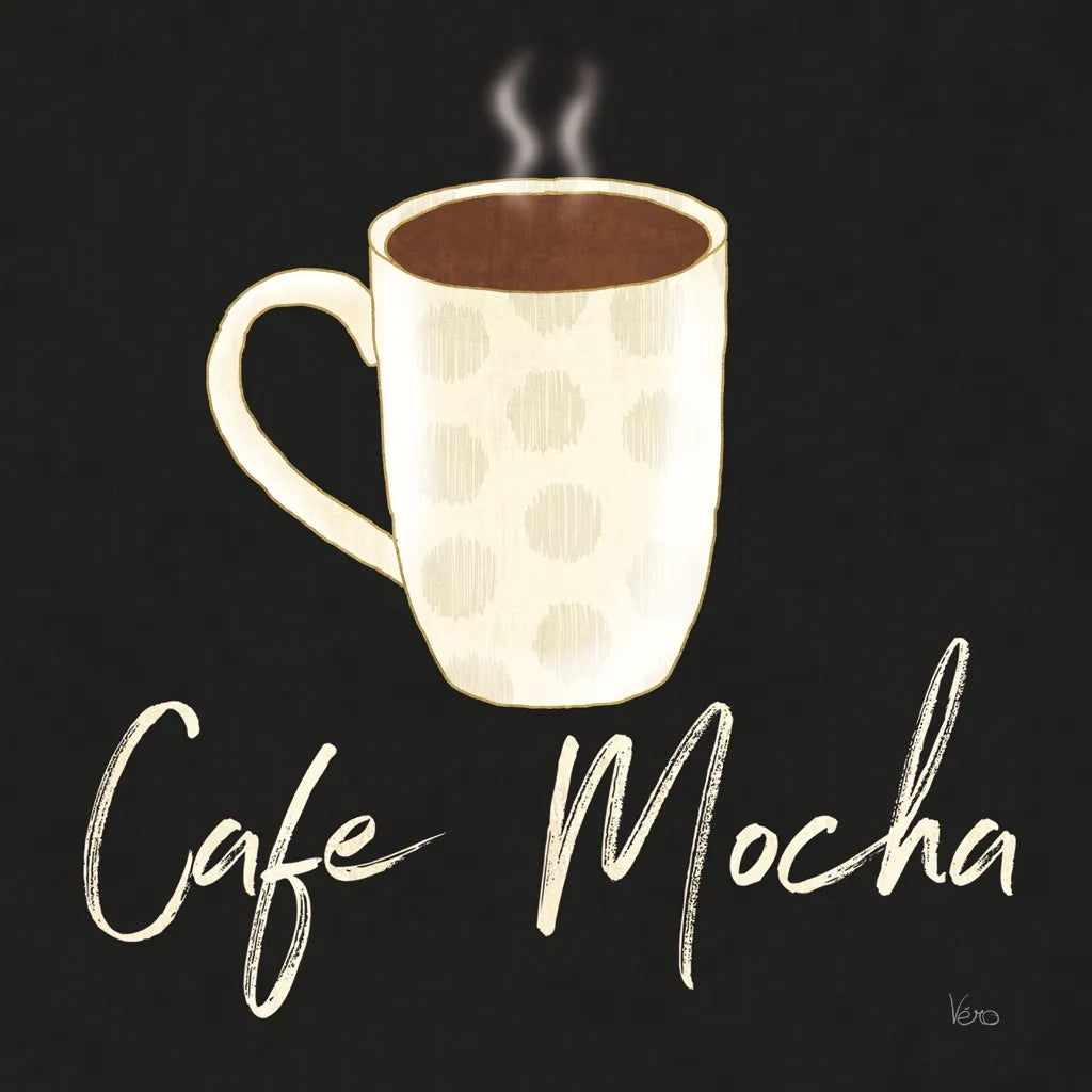 Fresh Coffee Cafe Mocha by Veronique Charron. SKU 68437a. Archival Giclee Fine art print for wall decor.
