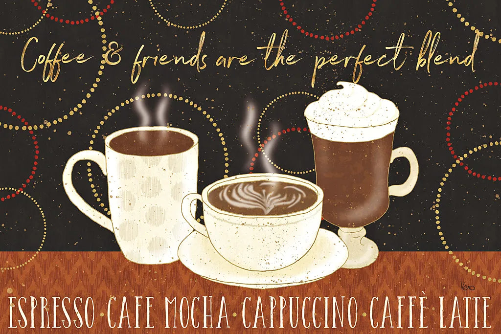 Fresh Coffee I v2 by Veronique Charron. SKU 37206i. Archival Giclee Fine art print for wall decor.