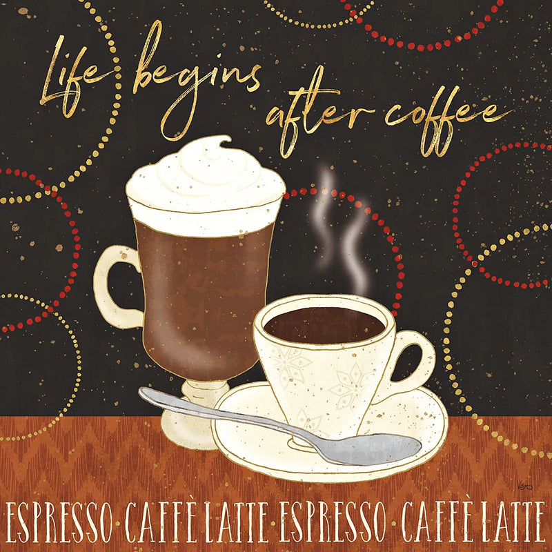 Fresh Coffee II by Veronique Charron. SKU 35225a. Archival Giclee Fine art print for wall decor.