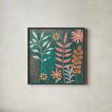 Fresh Petals III by Veronique Charron. Shown in a sleek black glass frame for a contemporary gallery look. Available as an archival giclee rolled canvas, fine art paper, or poster print. SKU 79637a.
