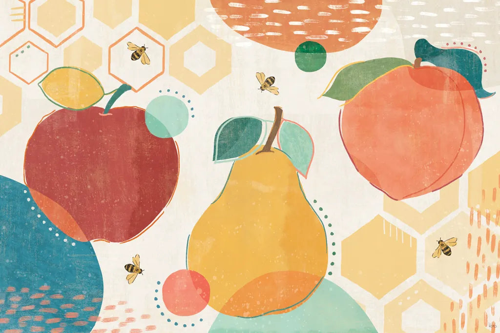 Fruit Frenzy I by Veronique Charron. SKU 72393i. Archival Giclee Fine art print for wall decor.