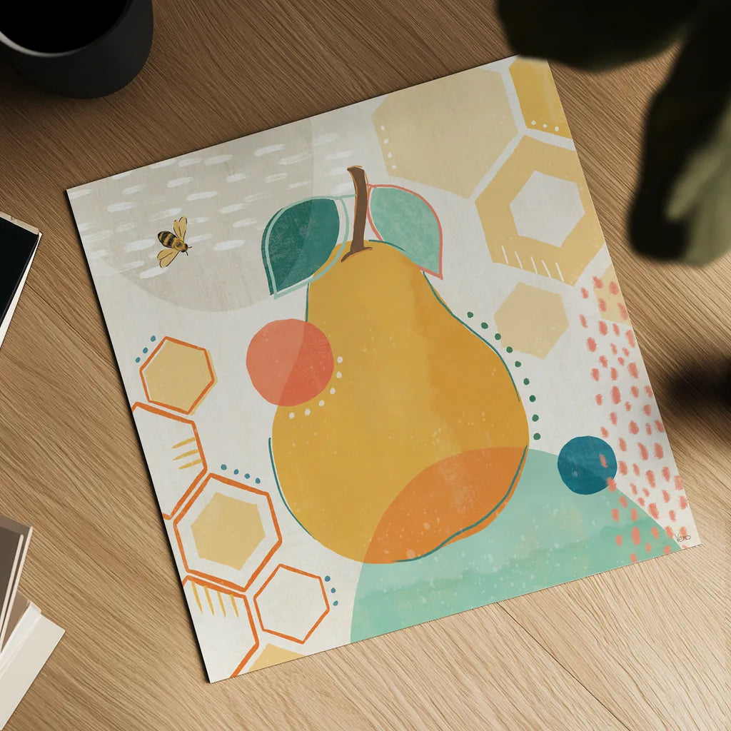 Fruit Frenzy II by Veronique Charron. Shown as a detailed flat fine art print, highlighting archival giclee quality. Available as an archival giclee rolled canvas, fine art paper, or poster print. SKU 72394a.