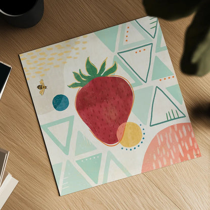Fruit Frenzy IV by Veronique Charron. Shown as a detailed flat fine art print, highlighting archival giclee quality. Available as an archival giclee rolled canvas, fine art paper, or poster print. SKU 72396a.