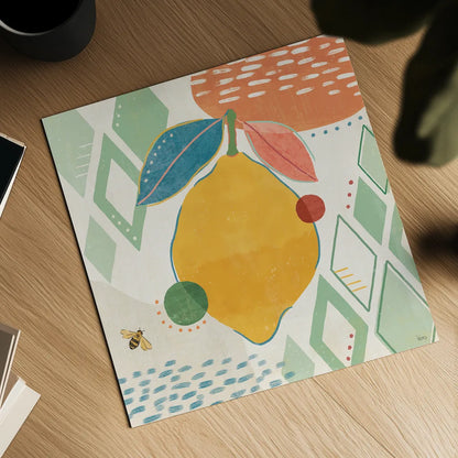 Fruit Frenzy VI by Veronique Charron. Shown as a detailed flat fine art print, highlighting archival giclee quality. Available as an archival giclee rolled canvas, fine art paper, or poster print. SKU 72398a.
