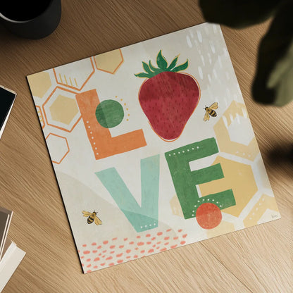 Fruit Frenzy VIII by Veronique Charron. Shown as a detailed flat fine art print, highlighting archival giclee quality. Available as an archival giclee rolled canvas, fine art paper, or poster print. SKU 72400a.