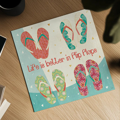 Fun in the Sun III by Veronique Charron. Shown as a detailed flat fine art print, highlighting archival giclee quality. Available as an archival giclee rolled canvas, fine art paper, or poster print. SKU 42512a.