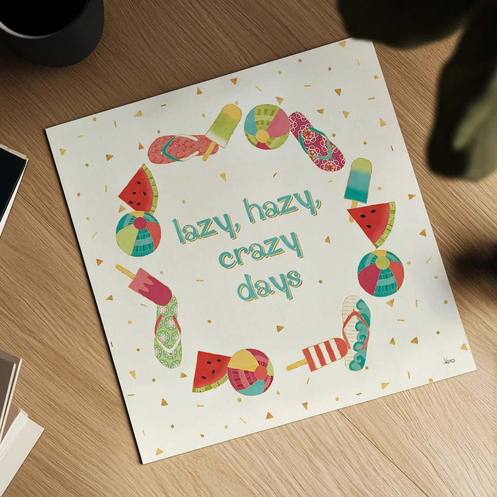 Fun in the Sun V by Veronique Charron. Shown as a detailed flat fine art print, highlighting archival giclee quality. Available as an archival giclee rolled canvas, fine art paper, or poster print. SKU 42514a.