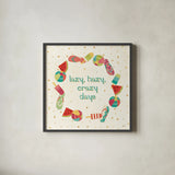 Fun in the Sun V by Veronique Charron. Shown in a sleek black glass frame for a contemporary gallery look. Available as an archival giclee rolled canvas, fine art paper, or poster print. SKU 42514a.