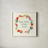 Fun in the Sun V by Veronique Charron. Shown in a crisp white glass frame for a clean and minimalist style. Available as an archival giclee rolled canvas, fine art paper, or poster print. SKU 42514a.