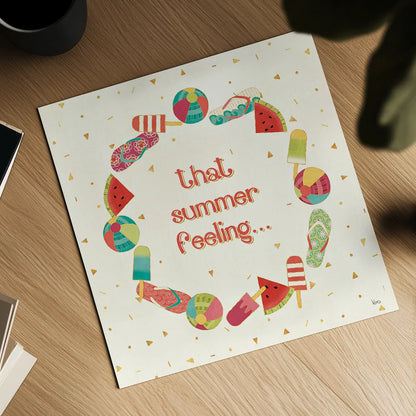 Fun in the Sun VI by Veronique Charron. Shown as a detailed flat fine art print, highlighting archival giclee quality. Available as an archival giclee rolled canvas, fine art paper, or poster print. SKU 42515a.