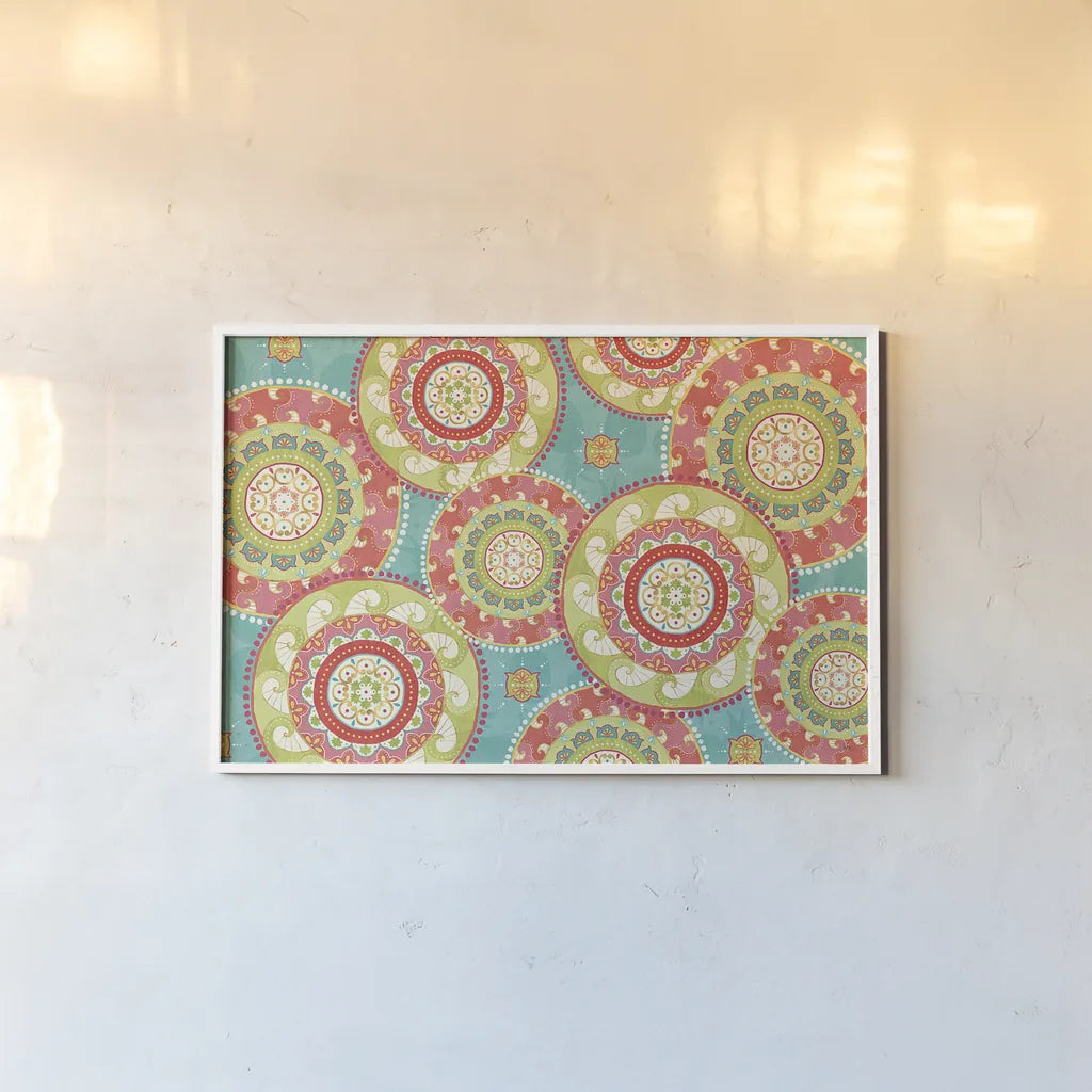 Fun in the Sun VIII by Veronique Charron. shown as a paper print in a white frame. Available as a archival giclee rolled canvas, fine art paper, or poster print. SKU 42517i.