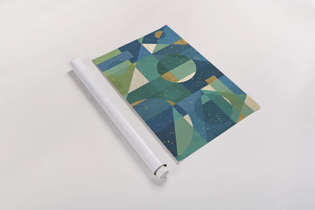 Geo Contour I by Veronique Charron. shown as a rolled paper print. Available as archival giclee rolled canvas, fine art paper, or poster print. SKU 28732i.