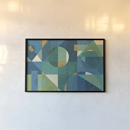 Geo Contour I by Veronique Charron. shown as a paper print in a black flame. Available as a archival giclee rolled canvas, fine art paper, or poster print. SKU 28732i.