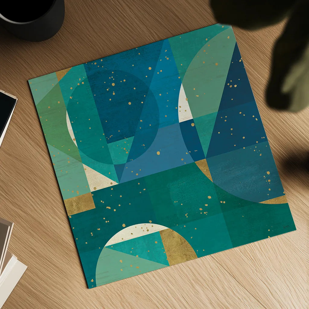 Geo Contour III by Veronique Charron. Shown as a detailed flat fine art print, highlighting archival giclee quality. Available as an archival giclee rolled canvas, fine art paper, or poster print. SKU 28734a.