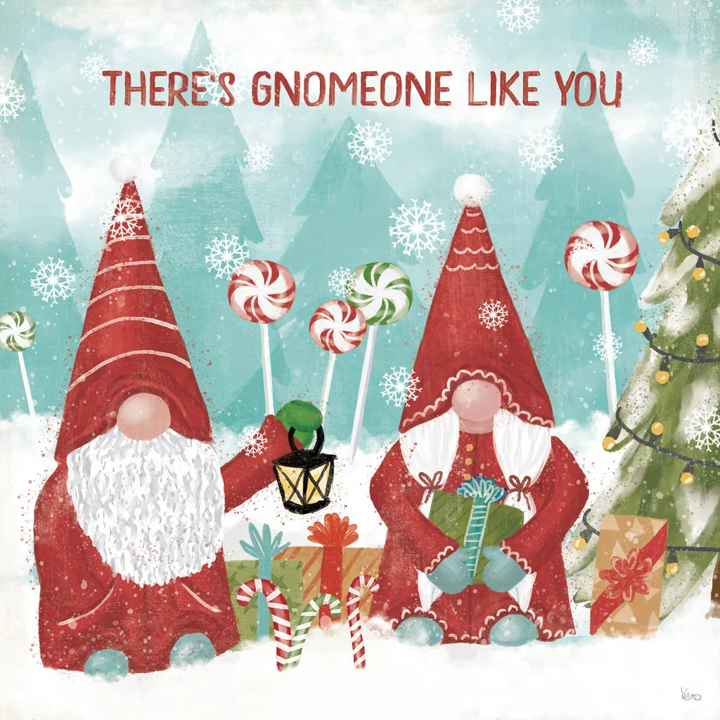 Gnome Sweet Gnome II by Veronique Charron. SKU 69510a. Archival Giclee Fine art print for wall decor.