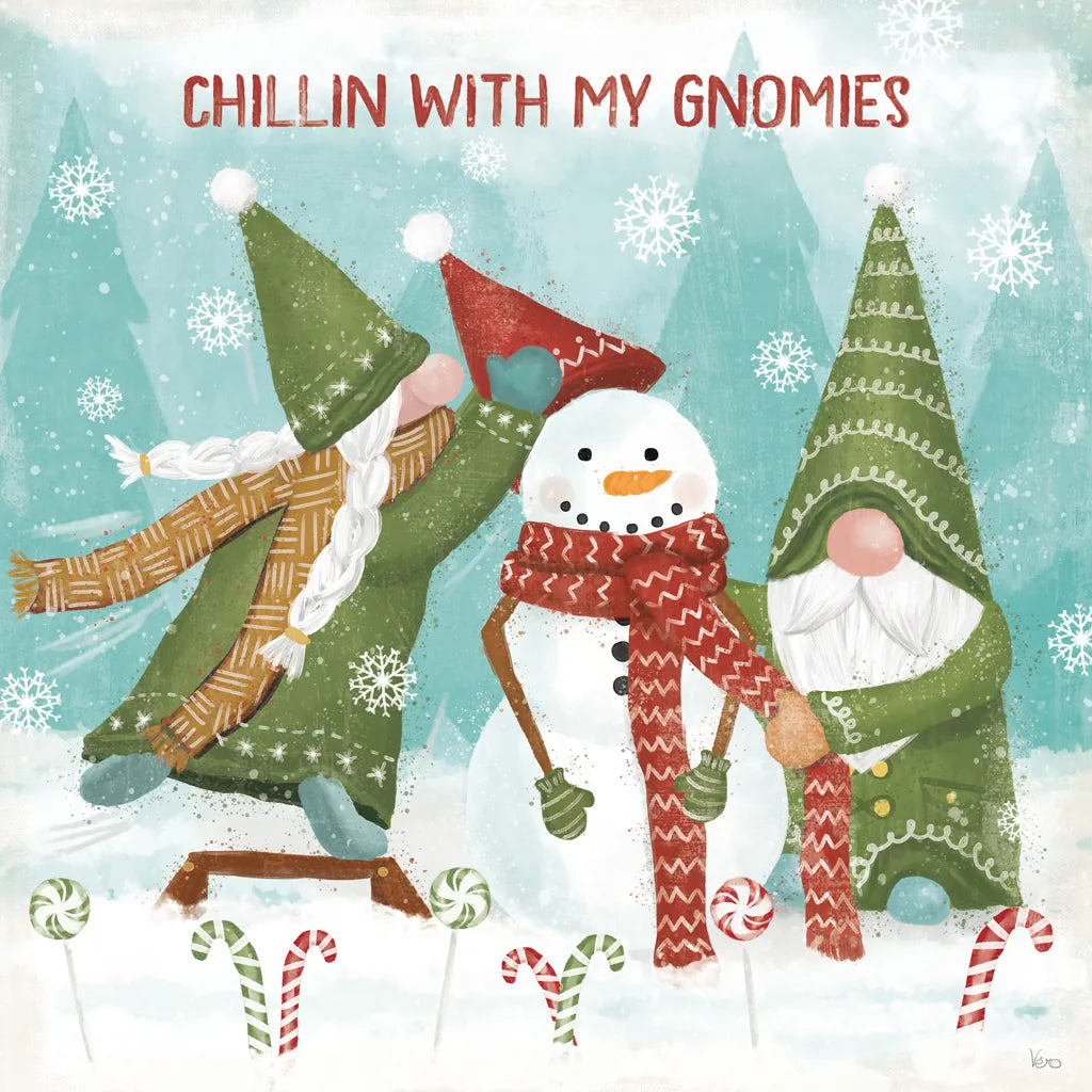 Gnome Sweet Gnome IV by Veronique Charron. SKU 69512a. Archival Giclee Fine art print for wall decor.