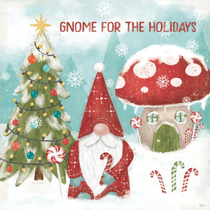 Gnome Sweet Gnome V by Veronique Charron. SKU 69513a. Archival Giclee Fine art print for wall decor.