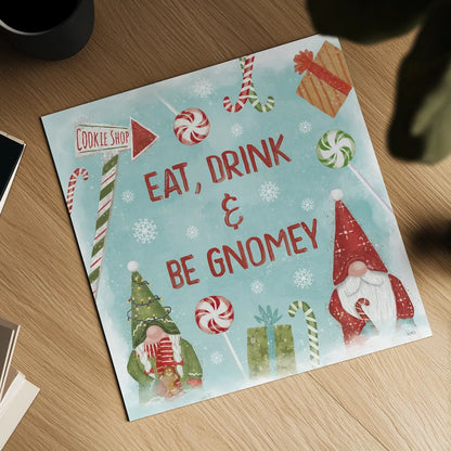 Gnome Sweet Gnome VI by Veronique Charron. Shown as a detailed flat fine art print, highlighting archival giclee quality. Available as an archival giclee rolled canvas, fine art paper, or poster print. SKU 69514a.