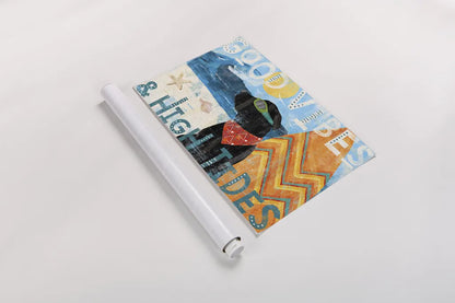 Good Vibes II by Veronique Charron. shown as a rolled paper print. Available as archival giclee rolled canvas, fine art paper, or poster print. SKU 52148i.