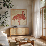 Gulf Stream I by Veronique Charron. Shown in a natural wood frame in a cozy modern living room. Available as an archival giclee rolled canvas, fine art paper, or poster print. SKU 24773a.