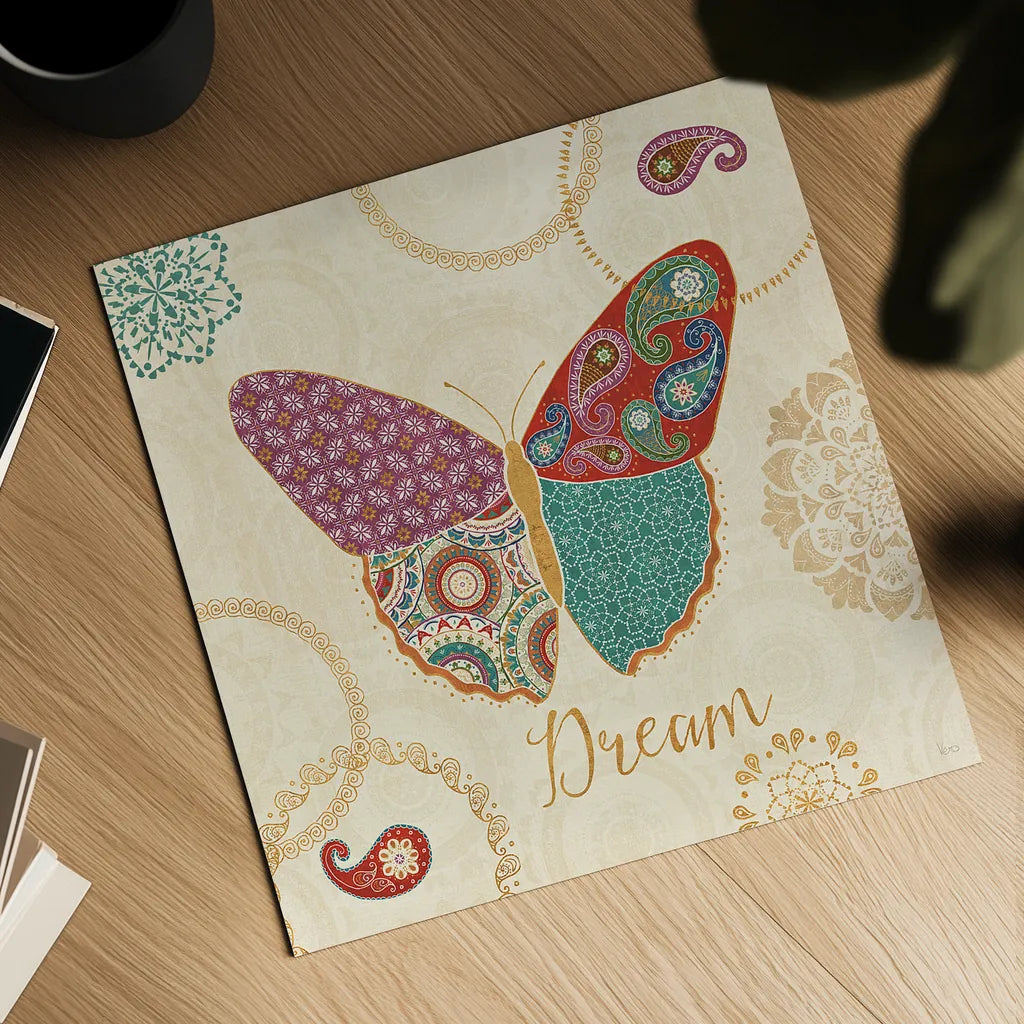 Gypsy Wings III by Veronique Charron. Shown as a detailed flat fine art print, highlighting archival giclee quality. Available as an archival giclee rolled canvas, fine art paper, or poster print. SKU 25370a.